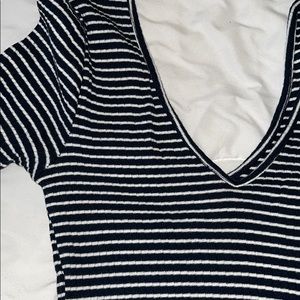 Navy blue crop top! TopShop